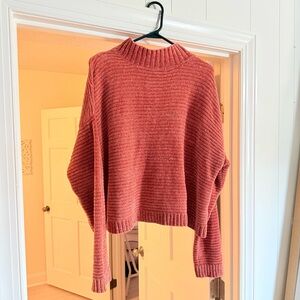 Forever 21 Cozy, Distressed Women's Sweater in Rust